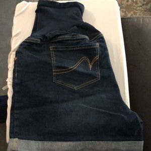 Maternity jean shorts